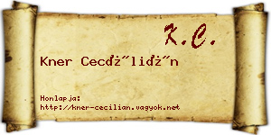 Kner Cecílián névjegykártya